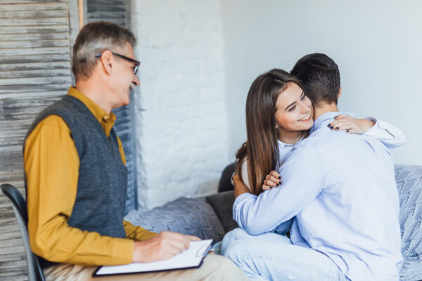 Family therapy session with counselor